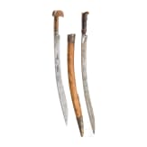 Two Ottoman yatagans, 19th century