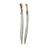 Two Ottoman yatagans, 19th century