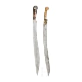 Two Ottoman yatagans, 19th century