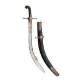 An silver-damascened kilic, dated 1807
