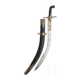 An silver-damascened kilic, dated 1807