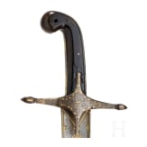 An silver-damascened kilic, dated 1807