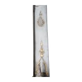 A silver mounted Ottoman kilic with rhino horn grips, ca. 1840