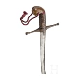 An Ottoman gold-inlaid kilij, 19th century.