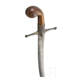 An Ottoman shamshir with wootz blade, ca. 1800