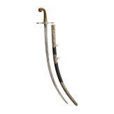An Ottoman silver-mounted and gilded shamshir, Ottoman, circa 1820