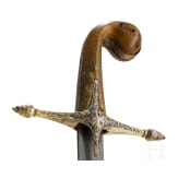 An Ottoman silver-mounted and gilded shamshir, Ottoman, circa 1820