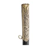 An Ottoman silver-mounted and gilded shamshir, Ottoman, circa 1820