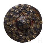 A Caucasian coin-inlaid fist shield, 19th century