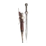 A Caucasian silver mounted kinzal, late 19th century