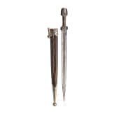 A silver mounted Caucasian kinzal, circa 1900