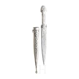 A Caucasian nielloed silver kinzal, ca. 1920
