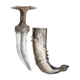 A Yemeni jambiya with gold-damascened blade, ca. 1900