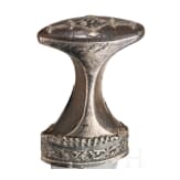 A silver mounted Oman jambiya with rhino horn hilt, ca. 1900