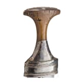 A silver mounted Oman jambiya with rhino horn hilt, ca. 1900