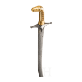 A Saudi Arabian gold- and silver-mounted shamshir, 19th century
