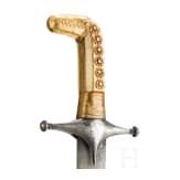 A Saudi Arabian gold- and silver-mounted shamshir, 19th century