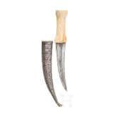 Khanjar mit Griff aus Walrosselfenbein und Silberscheide, Buchara, 1. H&auml;lfte 19. Jhdt.