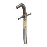A Syrian shamshir with gold damascened wootz blade, ca. 1800