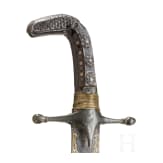 A Syrian shamshir with gold damascened wootz blade, ca. 1800
