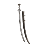 An Afghan pulwar with scabbard, 19th century