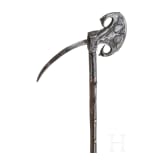 An Indian horseman&rsquo;s axe, India, 19th century