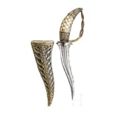 An Indian kanjarli with tiger tooth handle, 18th century