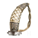 An Indian kanjarli with tiger tooth handle, 18th century