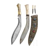 Two Indian kukris, 19th century