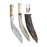 Two Indian kukris, 19th century