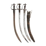 Three Indian tulwars, 19th century