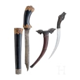 Zwei Messer, Malaysien, um 1900