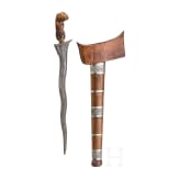 A keris with nickel silver mountings, Sumatra, circa 1900