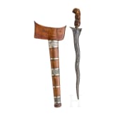 A keris with nickel silver mountings, Sumatra, circa 1900
