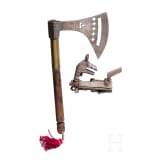 An Ottoman miquelet lock together with a north African Tuareg axe, 19th/20th century