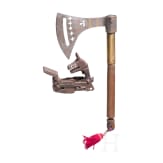 An Ottoman miquelet lock together with a north African Tuareg axe, 19th/20th century