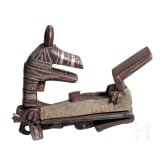 An Ottoman miquelet lock together with a north African Tuareg axe, 19th/20th century