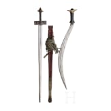 A Tuareg sword (Takouba) and a shotel, Niger and Ethiopia, circa 1900
