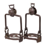 A pair of German iron stirrups, ca. 1600