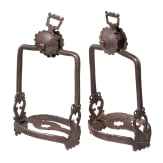 A pair of German iron stirrups, ca. 1600