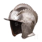 Sturmhaube mit drei K&auml;mmen, s&uuml;ddeutsch, wohl Augsburg, um 1530/40