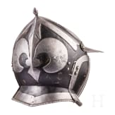 A north German black-and-white burgonet, mid 16th century