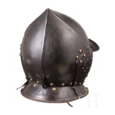 A blackened German burgonet, mid-16th century