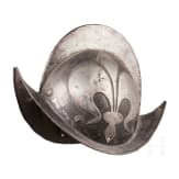 A North German black and white morion, circa 1600