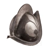 A North German black and white morion, circa 1600