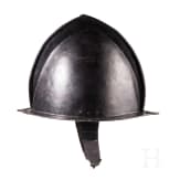 A Flemish blackened musketeer's helmet, ca. 1600