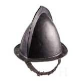 A Flemish blackened musketeer's helmet, ca. 1600