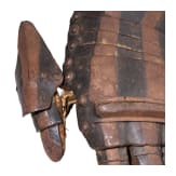 A pair of German black-and-white armoured gauntlets retaining their authentic Leather lining, ca. 1580
