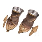 A pair of German armoured gauntlets, circa 1600