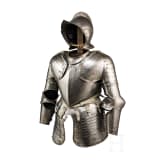 A German Victorian half armour in the style of 1600, including an authentic burgonet, circa 1900